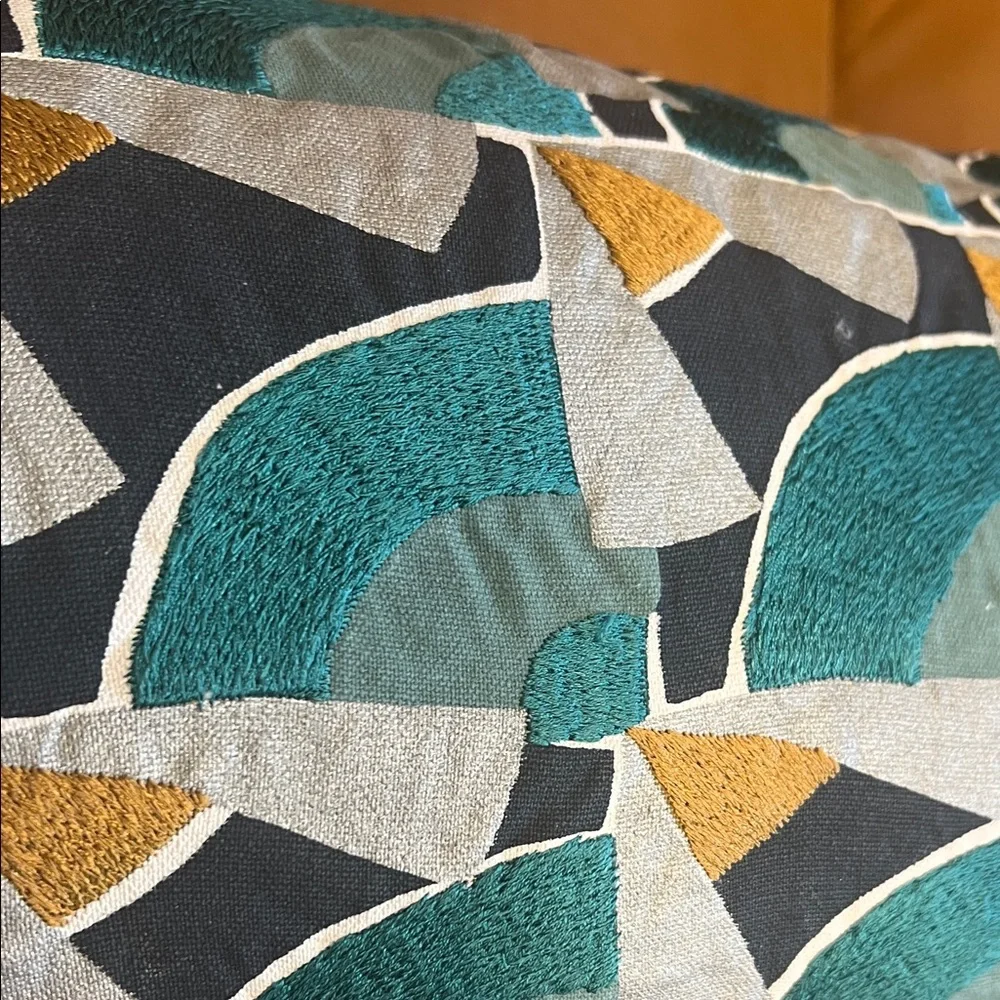 West Elm Navy Geo Accent Pillow